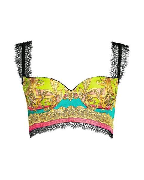 versace logo crop top|versace bralette top.